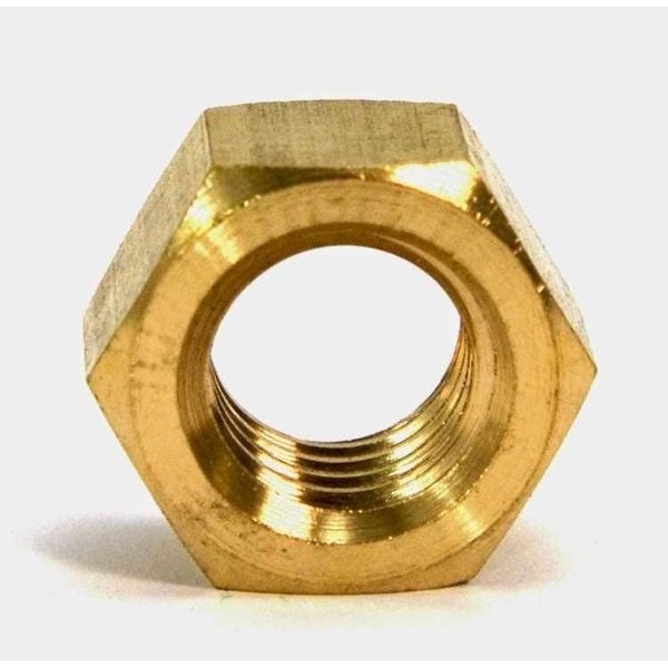 Newport Fasteners Hex Nut, 3/8"-16, Brass, Brass, 21/64 in Ht, 100 PK NB117005P-100